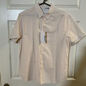 Cactus Man Ricky Singh Short Sleeve Button Down Polka Dot Shirt - Large